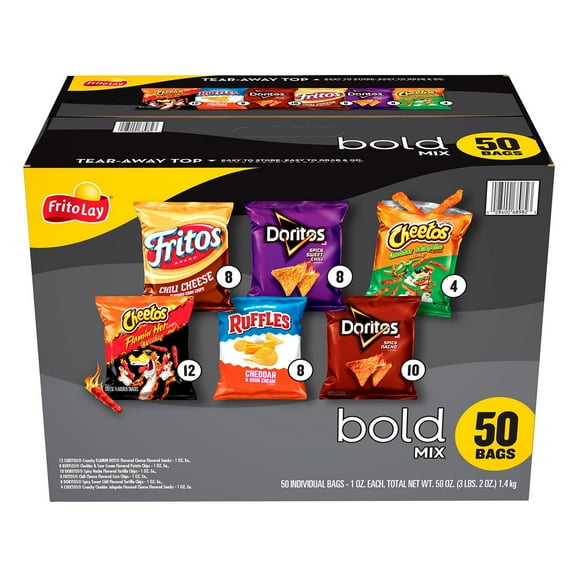 Bold Mix, Variety Pack Chips, 50 pk.