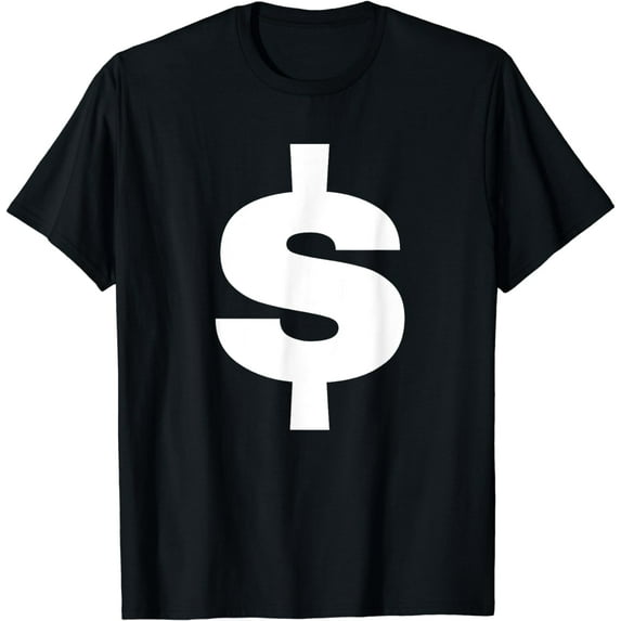Bold Money Sign Symbol $ - Alphabet Characters Big Font T-Shirt