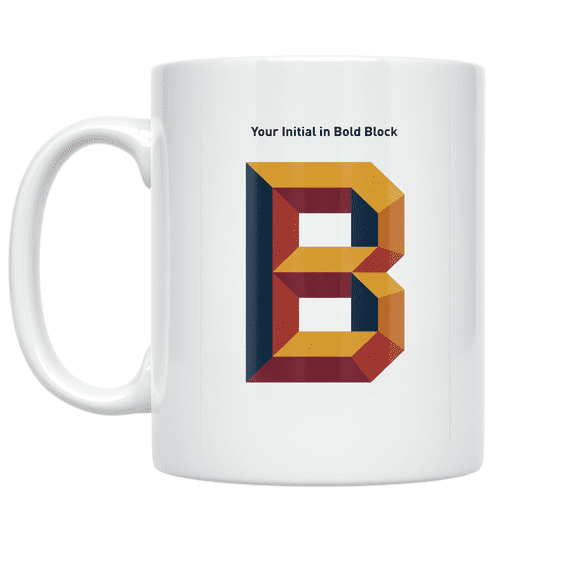 Bold Monogram Design - Monogram Enthusiast - 11 oz Ceramic Coffee Mug