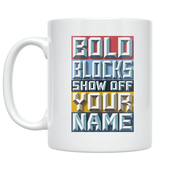 Bold Monogram Design - Personalization Enthusiast - 11 oz Ceramic Coffee Mug