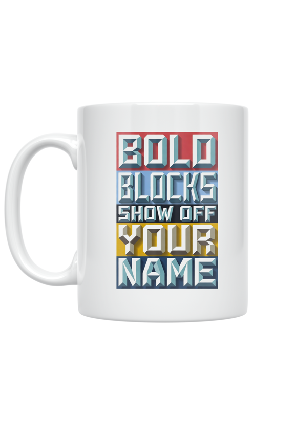 Bold Monogram Design - Personalization Enthusiast - 11 oz Ceramic Coffee Mug