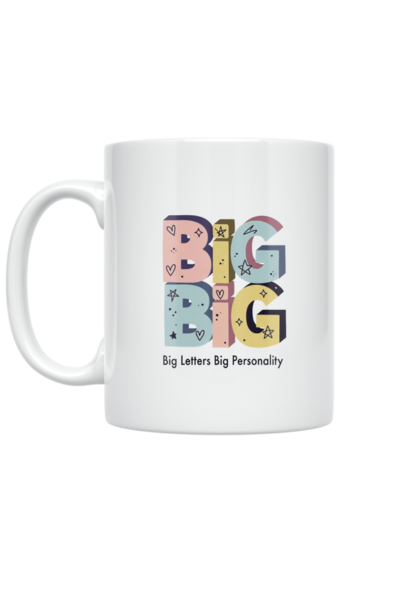 Bold Monogram Design - Personalization Enthusiast - 11 oz Ceramic Coffee Mug