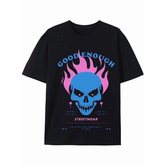 Bold Neon Skull Streetwear T-shirt