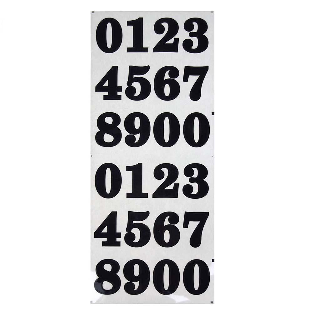 10 Sheets 1-24 Numbers White Round Self Adhesive Black Numbers Stickers  Labels 