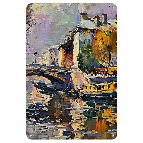 Bold Oil Painting Style Metal Wall Art - 8x12 Inch | Perfect for Home, Kitchen, Garden, Bedroom, Bar, Bathroom, Coffee Shop Decor, Perfect for Room Decor