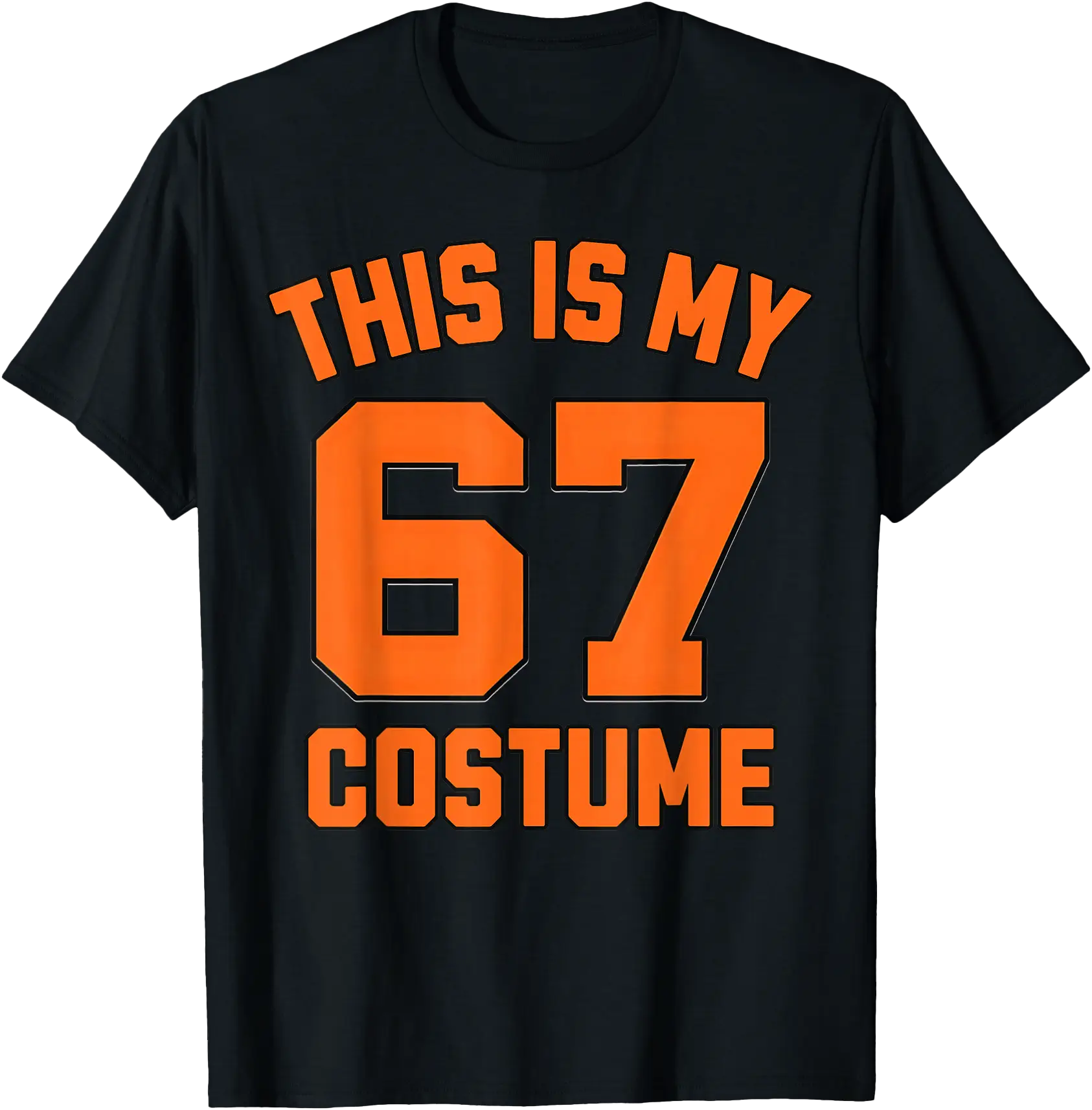 Bold Orange Text Brainrot Meme T-Shirt for Halloween Fun - Walmart.com