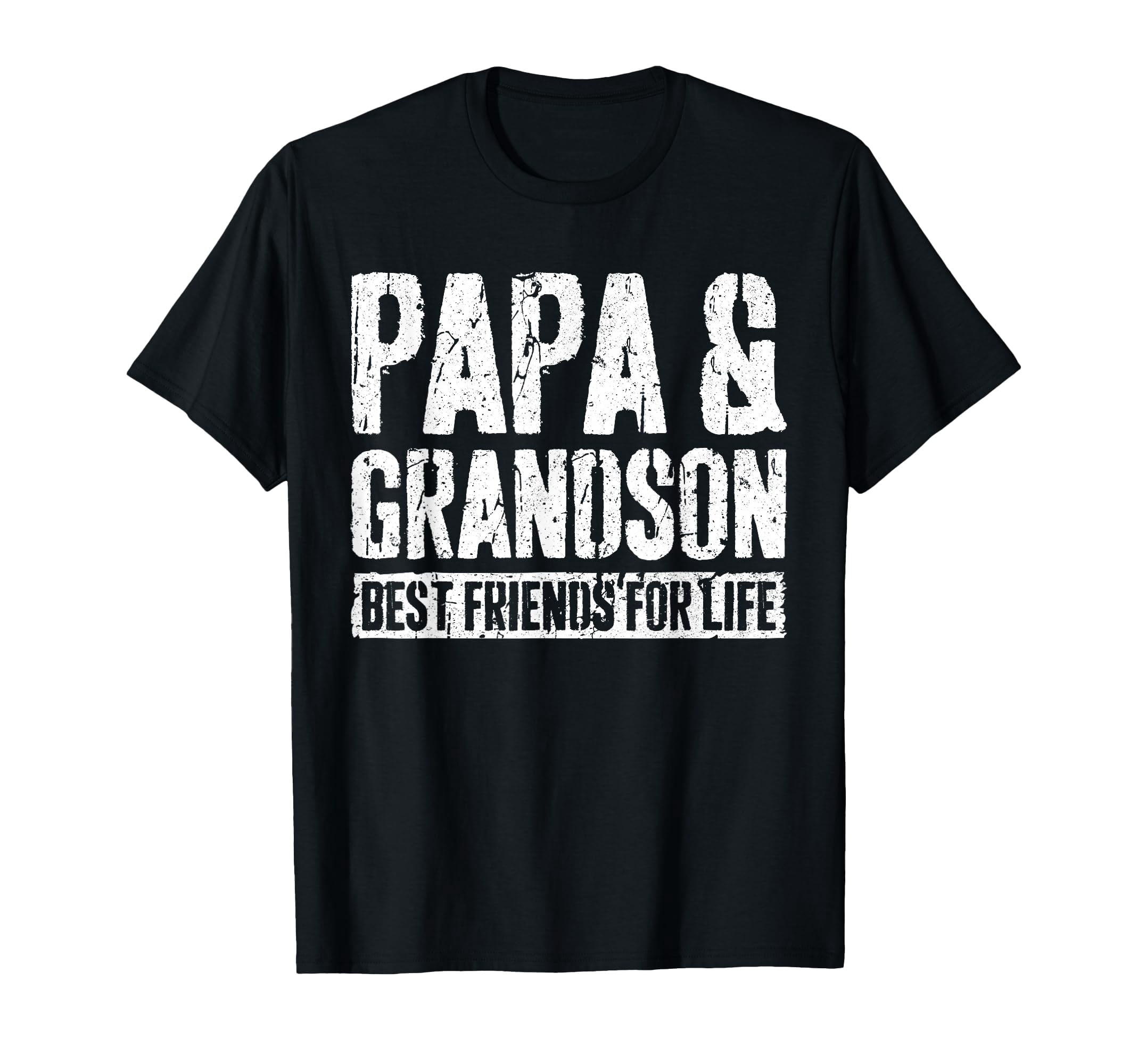 Bold Papa and Grandson Best Friends for Life T-Shirt - Perfect Gift for ...