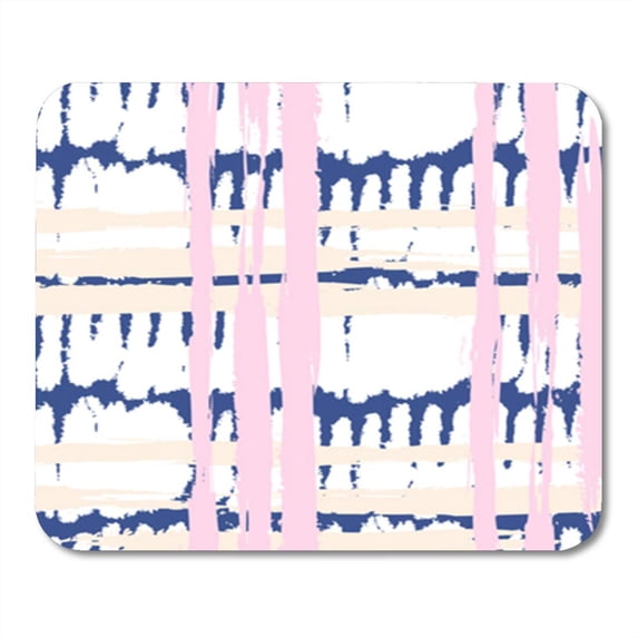 Bold Pattern Wide Brushstrokes and Stripes in Multiple Pastel Mousepad Mouse Pad Mouse Mat 9x10 inch