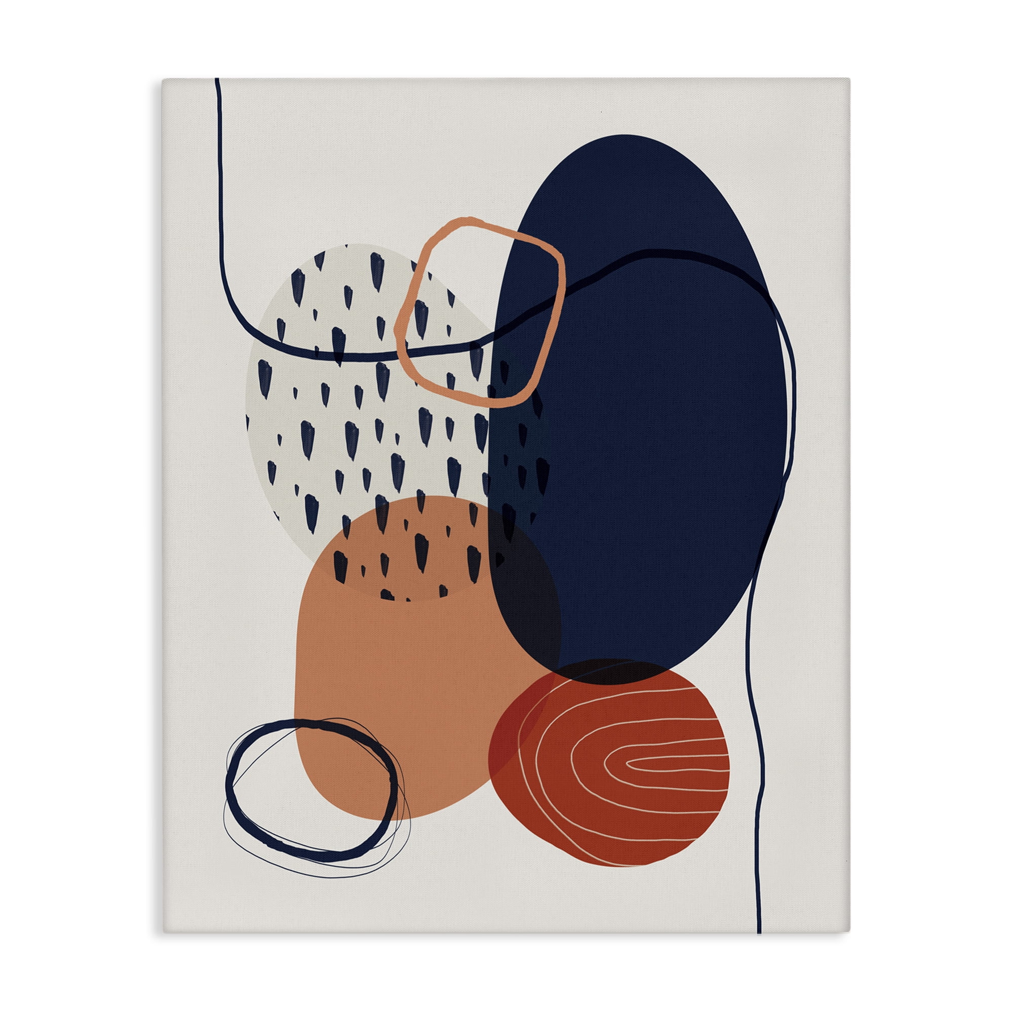 Stupell Industries Mid-Century Bold Patterned Circles Shapes Abstract ...