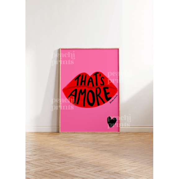 Bold Pink Bedroom Wall Art Lips Wall Art