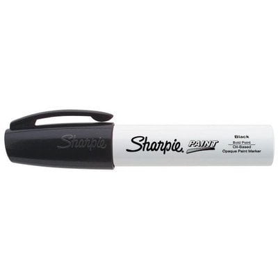 Sharpie Bold Point Paint Marker [Set of 6] Color: Black — Interior & Exterior Use, Professional Finish