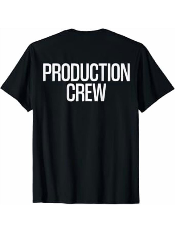 Bold Production Crew Text PRINT ON BACK | Film Crew T-Shirt