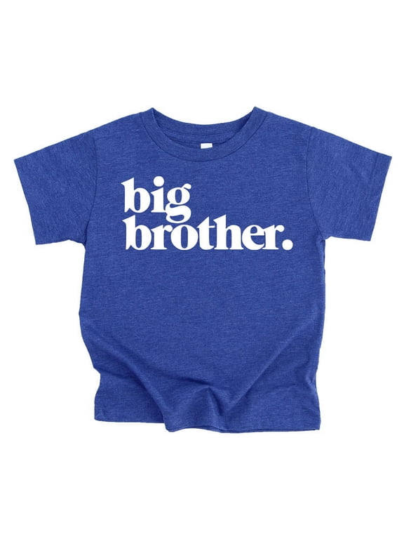 Bold Promoted to Big Brother Period Sibling Reveal Shirt for Boys Sibling Outfit Vintage Royal Short Sleeve Shirt