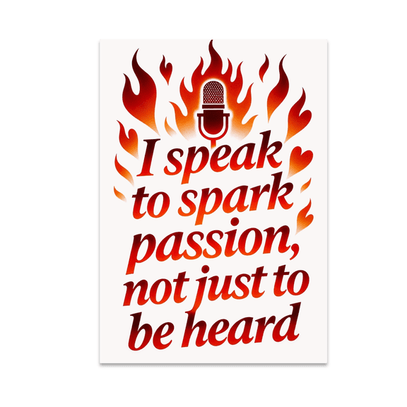 Bold Public Speaking Art - Motivational Speaker - 13x19 Poster Print