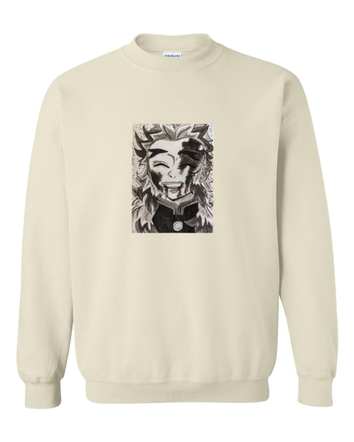 Bold Rengoku with Sword in Blazing Fire Pose Slayer Sweatshirt for men Bold Rengoku with Sword in Blazing Fire Pose Slayer Sweatshirt for men