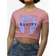 thumbnail image 1 of Bold Resist Statement Tee Crop Tee Women's, 1 of 4