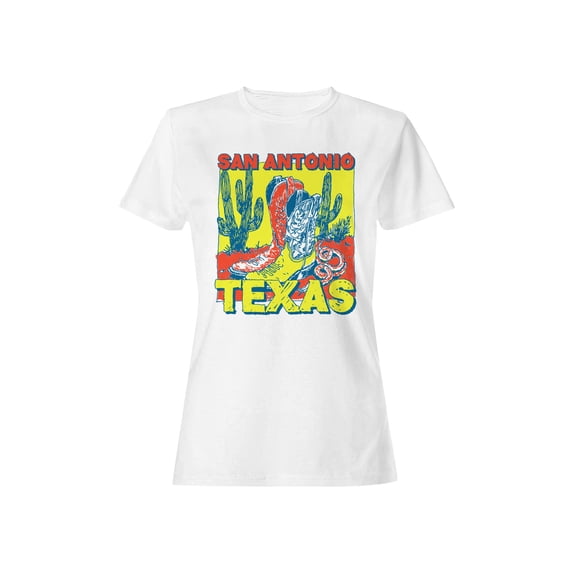 Bold San Antonio Texas Cactus Art Women's T-shirt