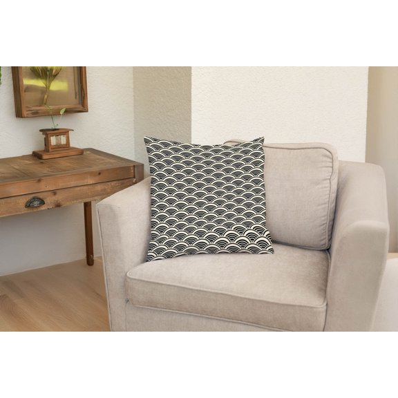 Bold Seigaiha Decorative Throw Pillow