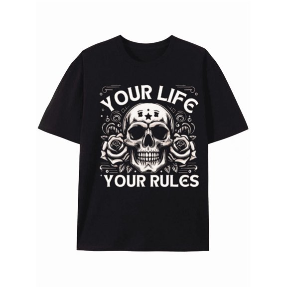 Bold Skull Graphic Tee: Your Life, Your Rules
