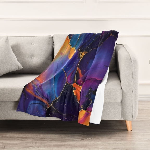 Bold Splashed Alcohol Throw Blanket 60" x 90" Soft and Warm Blankets for Couch Sofa and Bed