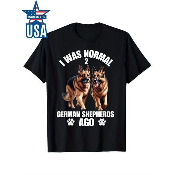 [Bold Statement] Vintage German Shepherd Graphic T-Shirt, 100% Cotton Crew Neck Tee, Regular Fit Short Sleeve Pullover with Heat Transfer Print for Men and Women - All Seasons
