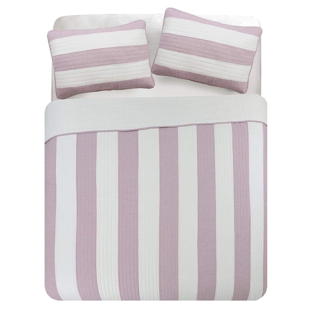 Reversible Dark Industrial Striped Bedding Set