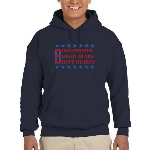 Bold Stripes Bright Stars Hoodie Men -Image by Shutterstock, Male 5X-Large