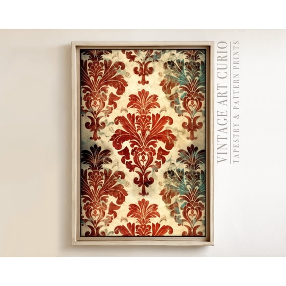 Bold Tapestry Wall Art, Vintage Textile, Vintage Textile Wall Art, Antique Tapestry Wall Art, Modern Eclectic Print UNFRAMED Poster, Wall Art for Decor, Present, 24x36