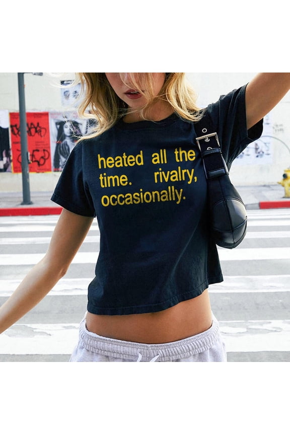 Bold Text Rivalry Inspired T-Shirt for Y2K Hockey Romance Fans, Cute Fandom Apparel