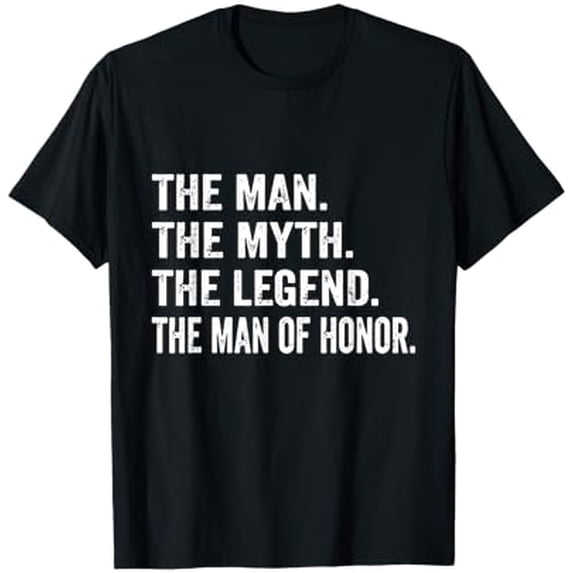 Bold The Man The Myth The Legend Wedding T-Shirt for Celebrating ...