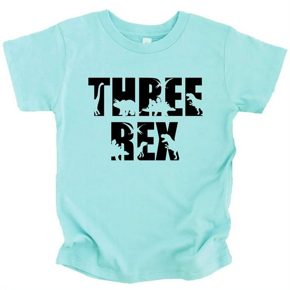 Bold Three Rex Dinosaurs 3rd Birthday T-Shirts for Baby Girls and Boys Third Birthday Outfit Chill Shirt 3T