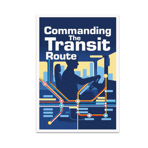 Bold Transit Map Decor - Urban Art Enthusiast - 13x19 Poster Print