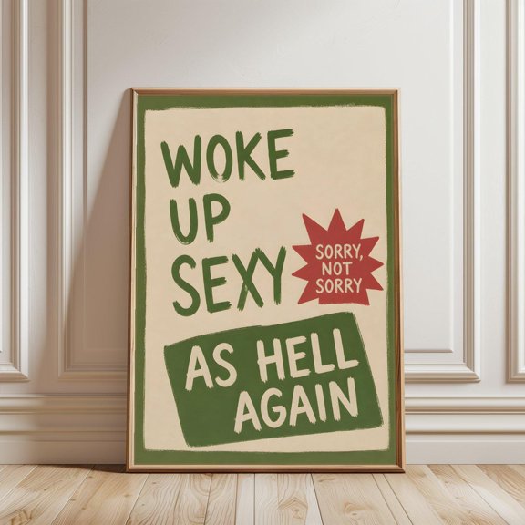 Bold Typography Poster, Contemporary Illustration, Modern, Playful Phrase , Poster Print Only