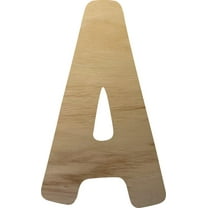 Bold Wooden Kids Letters, Unfinished Craft 12'' tall Wood Letter A, DIY Kids Project