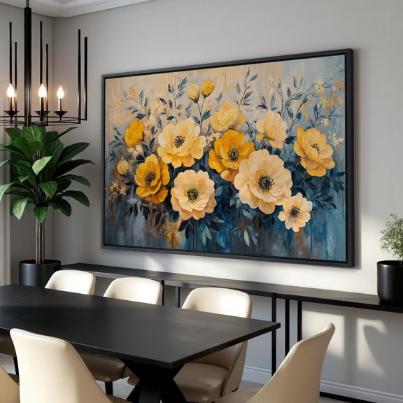 Bold Yellow Floral Art - Poster, Botanical Wall Art, Flower Poster, Bedroom Decor, Ready To Hang, For Her, Unframed Poster Size 8x12