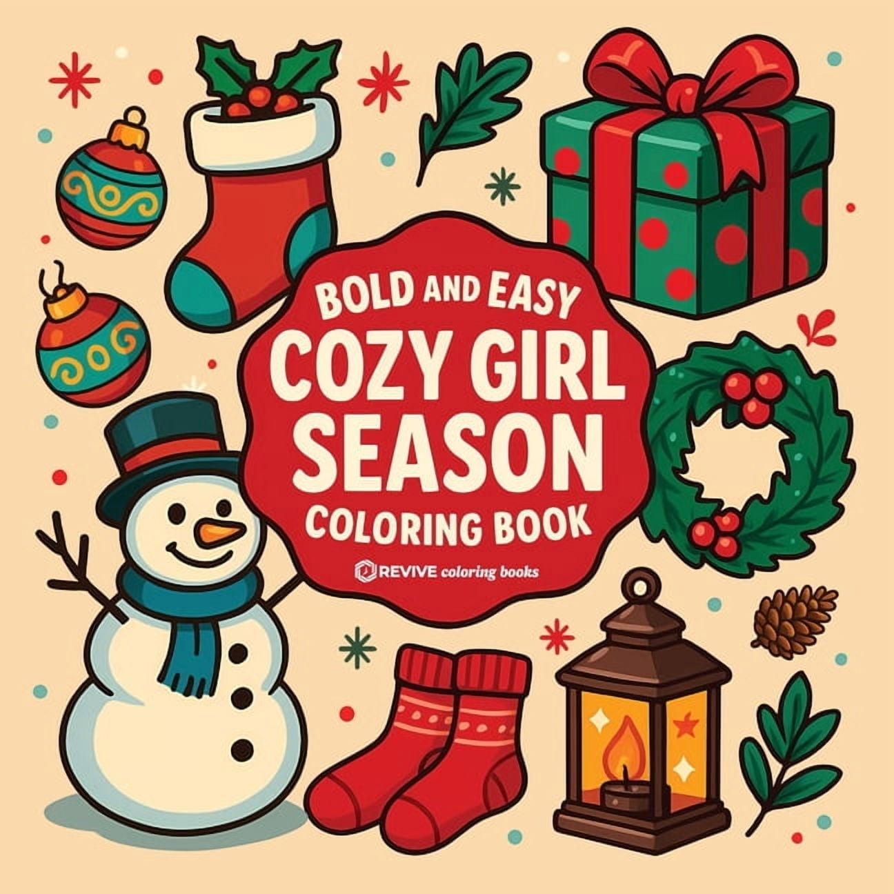 Bold & Easy Stress Relief Coloring B Bold & Easy Cozy Girl Season Coloring Book: Relaxing & Comfy Christmas Large Print Stress Relief Coloring-Perfec, (Paperback)