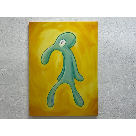 Bold and Brash Squidward Canvas Art: Modern Home Decor, Unframed Canvas