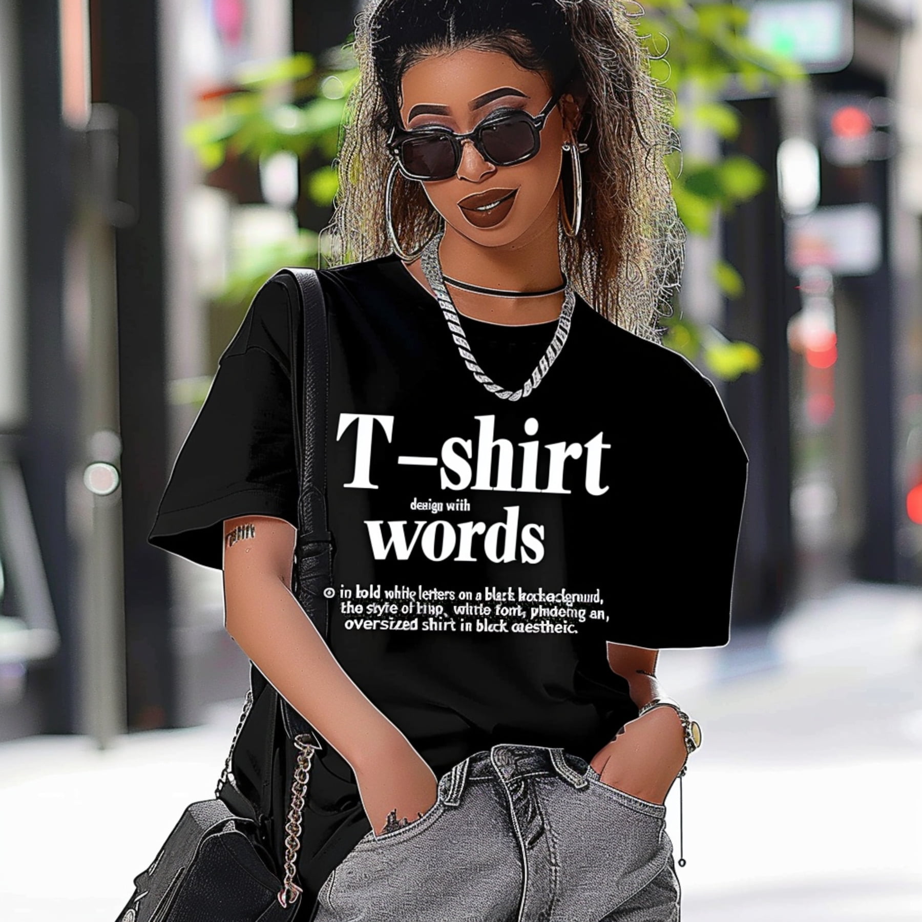 Bold and 'Not Today ' oversized black tee with a twist 'Not Sunny Day ...