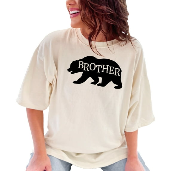 Bold and Stylish Brother Bear Themed, Ivory Comfort Colors T-Shirt, Large