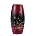 thumbnail image 1 of Bold and Vibrant Red Flower Garden Red Mango Tree Wood Flower Vase, 1 of 8