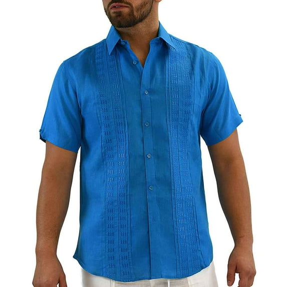 Bold front embrodier design beach shirt SIZE:XL COLOR:RB