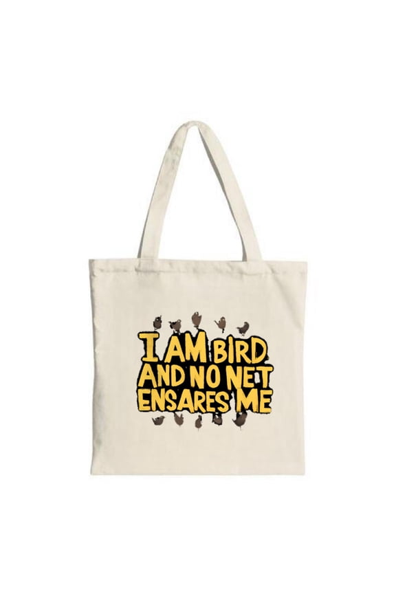 Vintage Fantasy Tote Bag: Cream canvas with two spiked - tailed dragons facing each other over an open book stylishly labeled ' DRAGO '