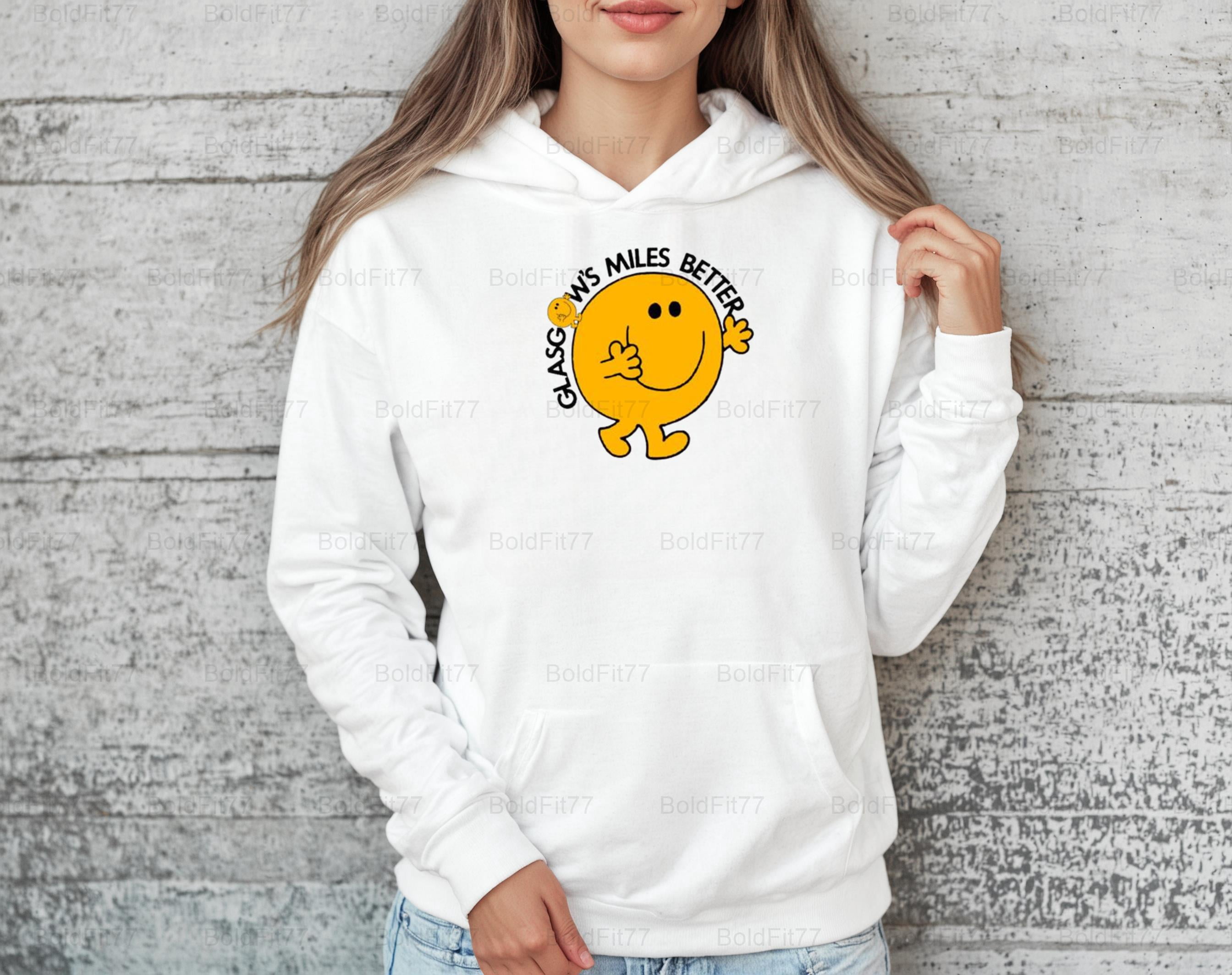 Sweat à Capuche Glasgow - Design Écosse UK - Style Sportif & Vintage - Coton 241 G - Idéal Cadeau Souvenir Ou Look Décontracté
