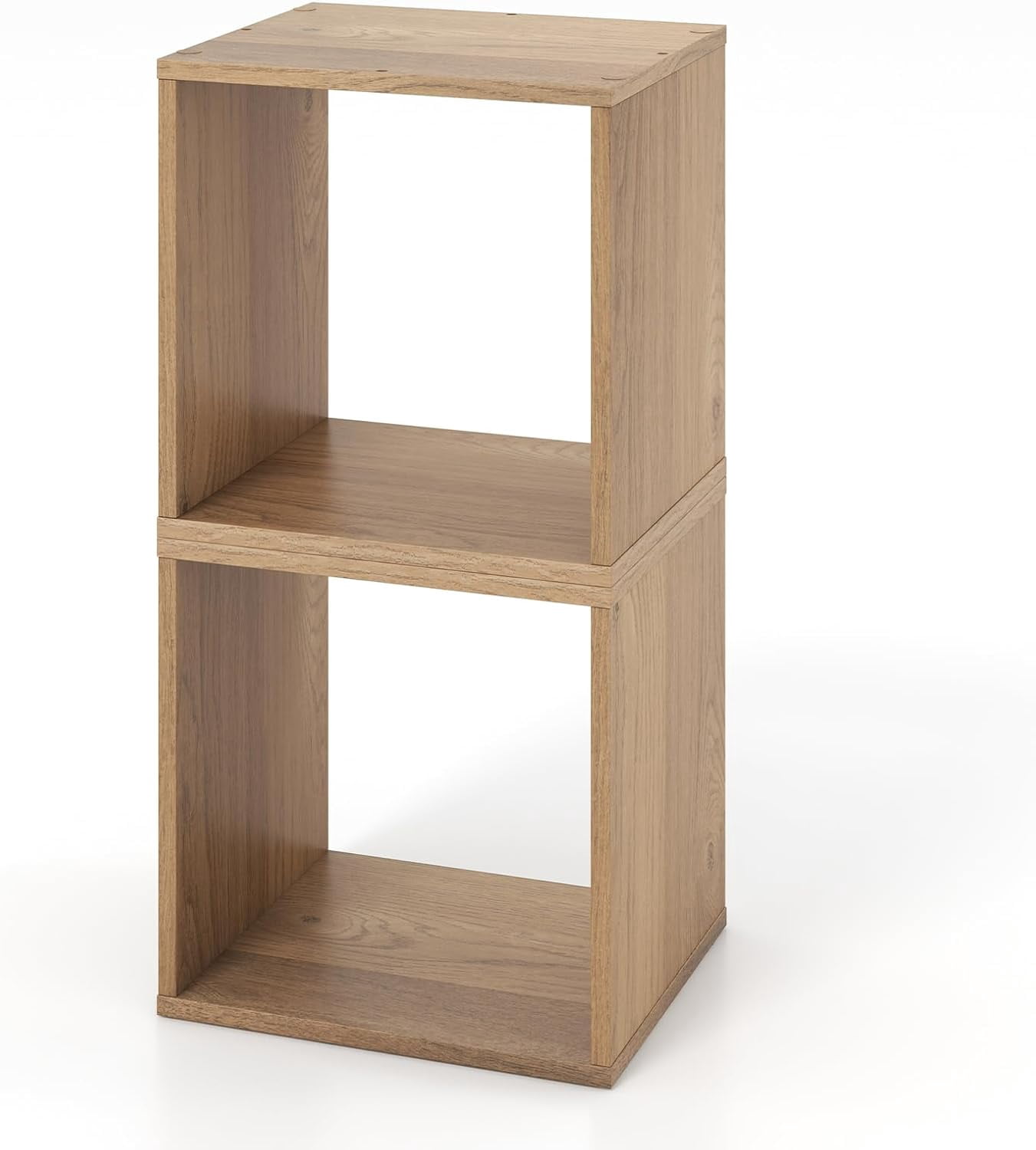 Stackable Cube Shelf BoldGear 2 Cube Bookshelf Organizer, 2-Tier Stackable Cube Storage ...