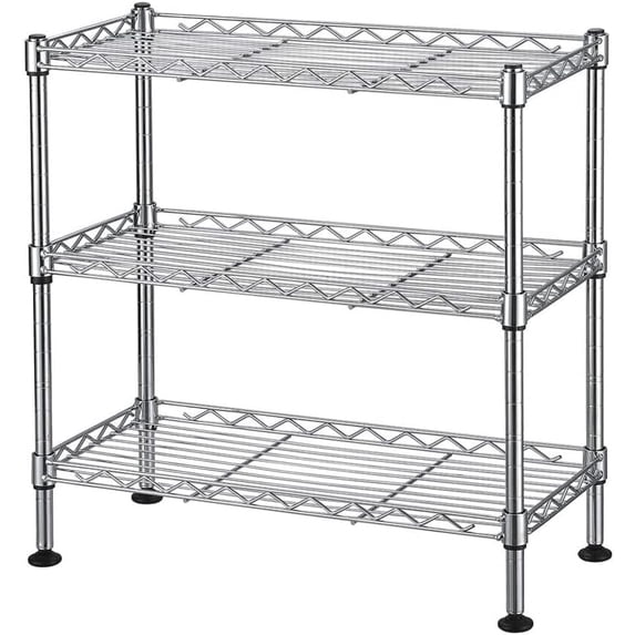 BoldGear 3-Tier Steel Metal Storage Rack Wire Shelving for Bathrooms ...