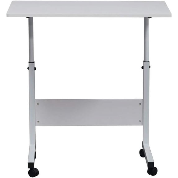 BoldGear Adjustable Height Standing Desk, Laptop Stand On Wheels - Mobile, Small Overbed Bedside Cart For Working or Gaming - Portable