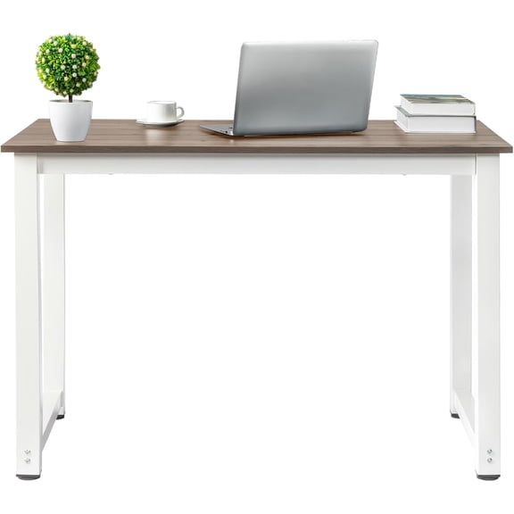 BoldGear Computer Desk,Writing Study Work Table,Office Desk,Student Home Bedroom Table with Metal Frame Wood Tabletop for Home Bedroom (Gray)