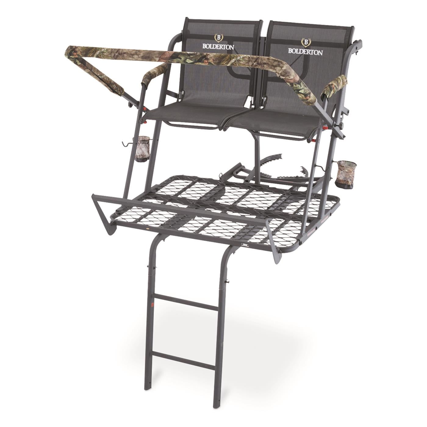 Bolderton 18' 2-Man Ladder Tree Stand with Grizzly Grip - Walmart.com