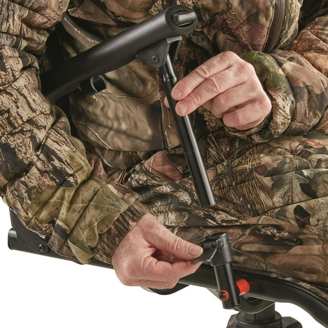 Bolderton 360 Silent Swivel Hunting Chair, Rotating, Armrests, 300 lbs Cap., Folding, Portable