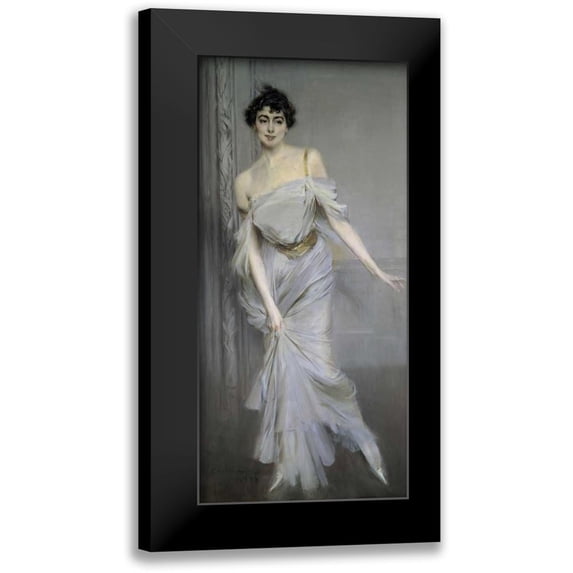 Boldini, Giovanni 9x14 Black Modern Framed Museum Art Print Titled - Madame Charles Max